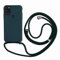 2ndSpring Handykette Schutzhülle kompatibel mit Samsung Galaxy A21S Handyhülle mit Band,Halsband Lanyard Silikonhülle,Soft Silikon Dunkelgrün
