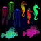 8 Stück leuchtende Aquarium-Dekorationen, künstliche Fische, leuchtende Quallen, künstliche Quallen, Aquarium, fluoreszierende Löwenfische, Silikon, Aquarium-Dekoration (traumhafte Farbe)