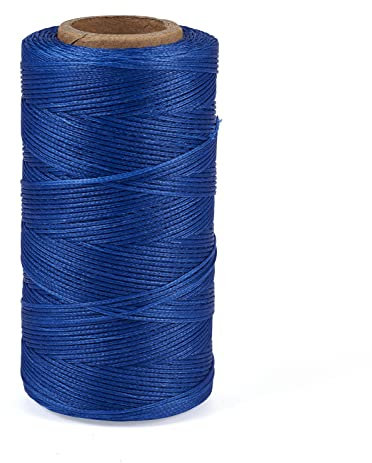 PandaHall - Cordoncino in poliestere cerato piatto, 260 m, 1 mm, per lavori artigianali, per lavori di cucito, cucito e cucito, per rilegatura, fai da te e lavori artigianali, riparazione di scarpe