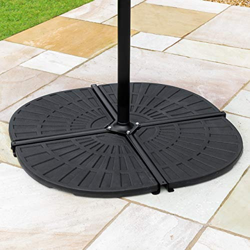 Harrier Poids de Pied de Parasol Déporté [24kg/48kg] - Poids de Base pour Parasol Set de 2 ou 4 - Support de Parasol Cantilever - Pied de Parasol Jardin Extérieur (24 kg)