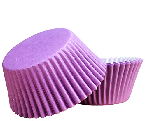 100Pcs Purple Paper Cupcake Cases for Baking, Muffin Cup Cake Paper Liners Small Muffin Cupcake WrapperPaper Cases for Holiday Wedding Birthday Halloween Xmas Party Cake Decoration
