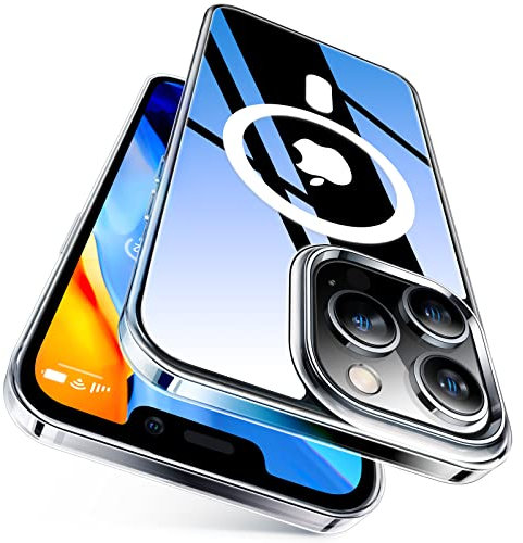 TORRAS Magnetic for iPhone 12 Case/iPhone 12 Pro Case, [Military Grade Drop Tested] [Compatible with MagSafe] Shockproof Translucent Hard Back Soft Slim Protective Case for iPhone 12/12 Pro, Clear