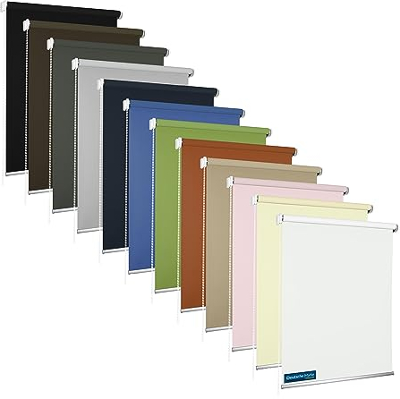 TEXMAXX® Verdunklungsrollo mit Bohren - 140 x 180cm (Rollobreite 144cm) in Dunkelblau/Thermorollo/Fenster Rollos für innen/Sonnenschutz Fenster innen/Rollos für Fenster mit Bohren inkl. Zubehör