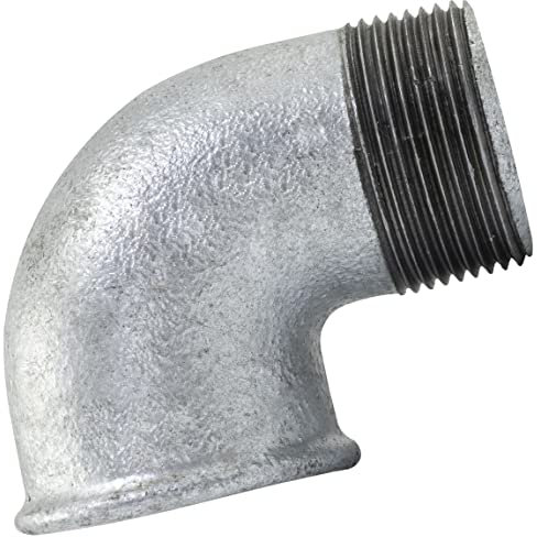 AERZETIX - C65052 - Gomito in ghisa 1 1/4 maschio-femmina a 90° - raccordo per tubo filettato per avvitare - finitura zincata - idraulico riscaldamento installazione di acqua alimentazione