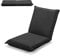 LIFEZEAL Bodenstuhl mit Rückenlehne, Gepolsterter Bodensessel, Meditationsstuhl mit Oberfläche aus Netzstoff, Ausziehbarer Floor Chair für Meditation, Yoga & Camping (schwarz)