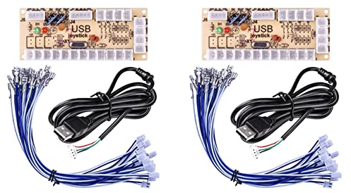 VENEKA 2X DIY Arcade Joystick Platine USB Gamepad Platine für Mame Jamma und Andere PC Kampf Spiele