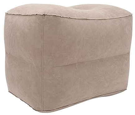 Coussin de Repose-pieds, Double Couche Réduit la Fatigue, Coussin de Repose-pieds de Voiture à Valve d'air Unique Portable pour (GREY)
