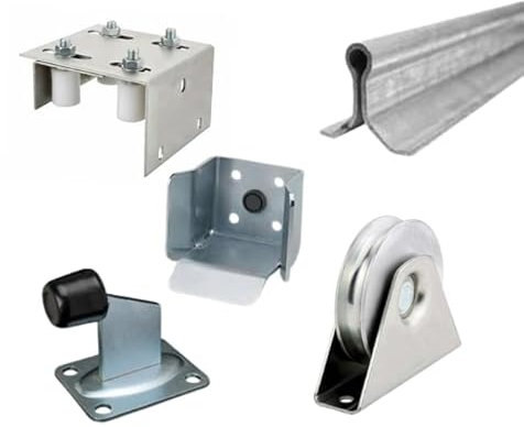 Sliding Gate Kit; IN-GROUND/Concrete-in Tracks, Stop, Guides, External Wheels