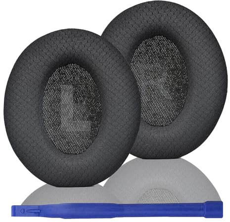 Adhiper Replacement Ear Pads for Anker Soundcore Space Q45 Headphones, Q45 Memory Foam & Mesh Fabric Headphone Earpads, Wear Comfortable Headphone Pads/Headphone Pads Replacement(Black)