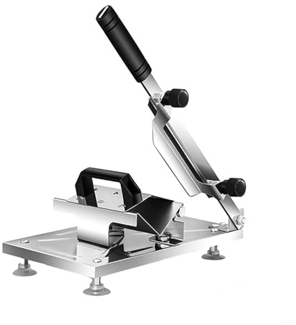 Sileduove Manuale Affettatrice di Carne in Acciaio Aggiornato Taglierina Carne Manzo Montone Rotolo Affettatrice Affettatrice per Cucina Domestica