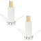 Kit para Lámpara de Sal: Portalámparas E14 Blanco con Interruptor Cable de 1 Metro + Bombilla LED 4W, Luz Cálida 3000K, 350 Lúmenes Reemplazo para 35W Halógena - 2units
