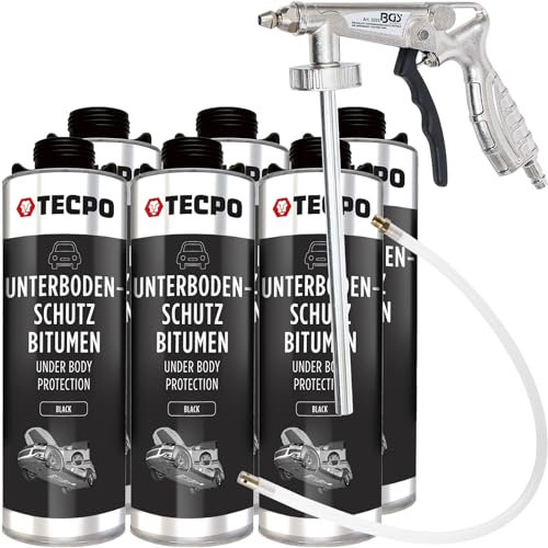 Unterbodenschutz Bitumen schwarz Steinschlagschutz 6L + Sprühpistole Unterbodenschutzpistole