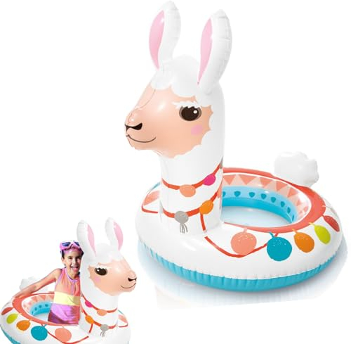 MORAINJAY Pfau Aufblasbare Schwimmreifen,58 cm/22,8″ Schwimmhilfe für Baby 3-6,Schwimmreifen für Schwimmbad,Sommer Wasser Spielzeuge,Schwimmschwimmer für Kinder (Alte Alpaka Sind Nicht mehr erhältlich