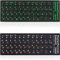 IBXWMNG 2pcs Pegatinas de Repuesto de Teclado Inglés Ruso,Pegatinas de Repuesto para Teclado,Fondo Negro Ruso,Pegatina de Teclado Bilingüe (1 Verde 1 Naranja)