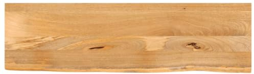 vidaXL Tischplatte, Holzplatte mit Baumkante, Massivholzplatte für Esstisch Couchtisch, Ersatztischplatte, 100x40x3,8cm Massivholz Mango