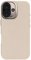 Decoded Lederhülle für iPhone 16, MagSafe-kompatible Hülle, Aus Hochwertigem ECCO-Leder, Hervorragender Fall- und Aufprallschutz, Kratzfeste Handyhülle, Metalltasten, Lehm Beige