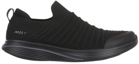 MBT M400 Slip On Zapatillas de Deporte para Mujer sin Cordones. Deportivas Caminar Anatómicas y Cómodas. Calzado Fisiológico Confort y Estabilidad de Suela Curva. Sneakers Modernas. Color Negro