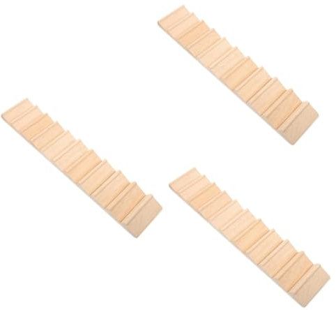 TOYANDONA 3 Stücke Miniatur Leiter Holz Treppen Spielhaus Zubehör Zarte Miniatur Treppen Für Die Fantasie Der Kinder