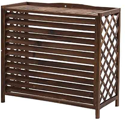 FGDIUCVN Hölzerne Klimaanlagenabdeckung, Außenklimaanlagengestell aus Holz, Gitterrost, korrosionsbeständige Außenabdeckung aus Holz für Klimaanlagen mit Lamellen, Blumenständer für Klimaan