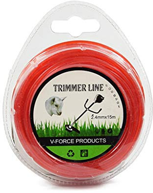 Mähdraht für den Heimgebrauch, 2,4 mm x 15 m, Zubehör für Rasentrimmer, beste Nylonschnur zum Binden von Gras
