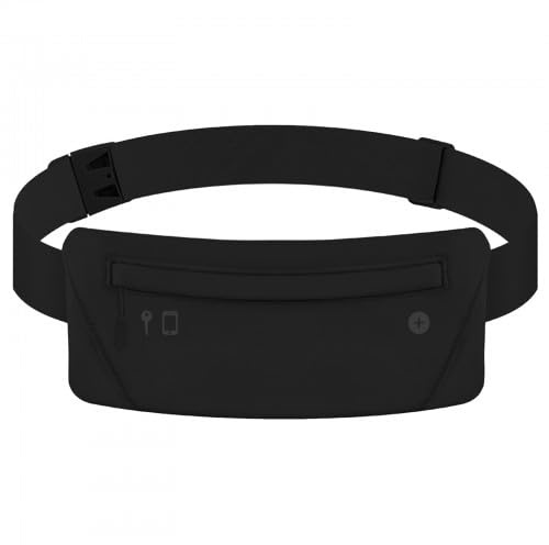 Running Waist Bags, Jogging Mobile Phone Bag, Chest Waist Bag with Dual Use, Equipped with Headphone Jack, Adjustable Sports Waist Bag, Suitable for Mobile Phones, Keys, Black, Simple and Modern
