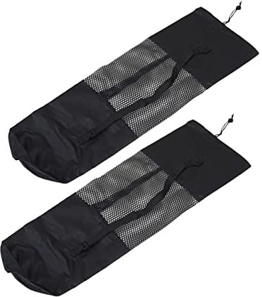 VOSAREA 2Stücke Yoga Mat Carrier Bag Durable Mesh Storage Tote for Yoga Mats Lightweight and Portable for Gym and Outdoor Use