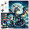Jigsaw Puzzles for Adults 1000 Piece Dragon, Challenging Puzzle Fantasy Art, 27.5x19.7 Inch Moon & Mountain Family Educational Game & Unique Living Room Decor Relaxation Gift