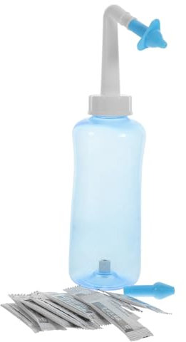DEARMAMY 1 Set Lavaggio nasale spruzzino spray bottle irrigatore nasale pulisci naso irrigazione nasale strumento naso fornitura di pulizia del risciacquo nasale AbS Sky-blue