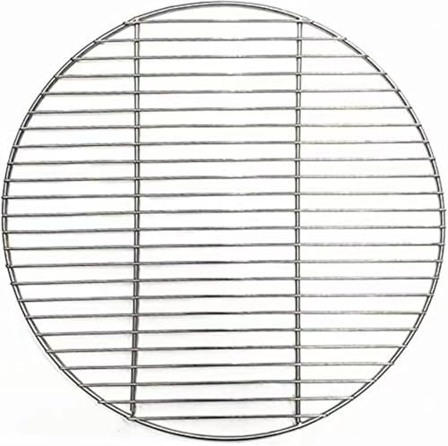 Generico Grille ronde en acier inoxydable ronde pour camping, jardin, pique-nique (43 cm)