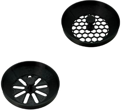 2-Pack Sink Hole Cover with Unique Filter Design - Black Drain Strainer for Kitchen & Bathroom, Prevents Clogged Sewers, Smooth Drain Flow