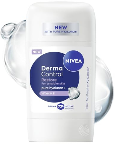 NIVEA Derma Control Restore Antitranspirant für Damen Stift - 72h Schutz mit Hyaluronsäure und Vitamin E, 50ml