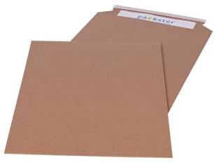packster 150x Vollpapp-Versandtasche 455 x 320 x 52 mm A3 Selbstklebestreifen 400g/qm Braun Vollpapptaschen