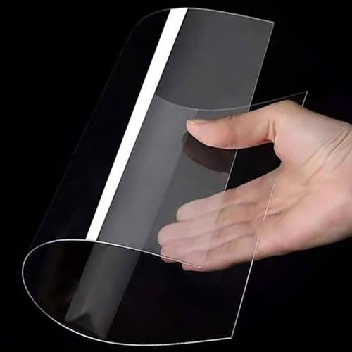 COYOUCO A3 PET Kunststofffolie, 420mm x 300mm Transparente Flexible Kunststoffplatten für Basteln, Bilderrahmen, Schilder, DIY-Anzeigen, Druck, DTF,0.3mm 5 Pieces
