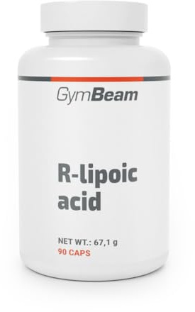 GymBeam R-Liponsäure (Kapseln) - Hohe Bioverfügbarkeit, R Lipoic Acid, 500 mg pro Kapsel, natürliche reine R Liponsäure, vegan, gluten- und laktosefrei, GVO-frei, Nahrungsergänzungsmittel, 90 kaps