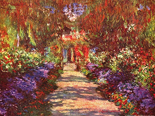 1art1 Claude Monet Poster Eine Allee In Giverny, Gartenweg, 1902 Kunstdruck Bild 80x60 cm