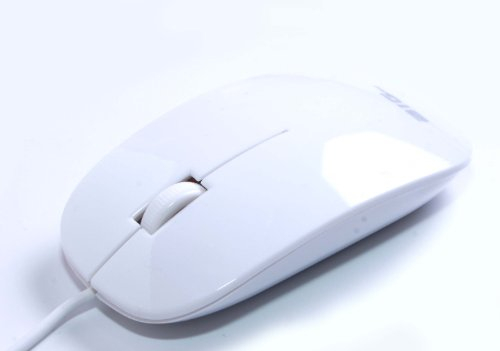 BIGtec optische 3 Tasten Slim USB Maus weiß , 1000dpi , extrem flach , leichte Handhabung , nur 2,8cm hoch , PC Maus , Notebook Maus , Laptop Maus , Design Maus extra flach , sehr leicht (45g ohne Kabel) dadurch sehr einfache Handhabung