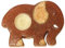 Teelichthalter Elefant Terracotta braun 15cm