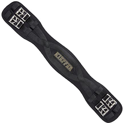 Kieffer-Sattelgurt Air Tex Dressur mit Elastomer schwarz 60cm