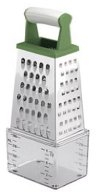 Tescoma 643788 gattugia 4 lati con Contenitore Handy, Acciaio Inox, Bianco, 22 x 9 cm
