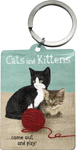 Nostalgic-Art 47001 Animal Club - Cats and Kittens, Schlüsselanhänger 6x4,5 cm