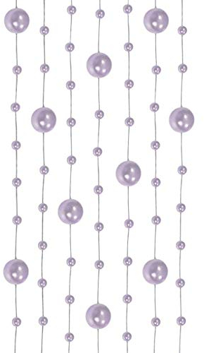 Deko-Streuschmuck Perlengirlande hell - lila 5 Stück 1,3m Tischdeko Hochzeit Taufe Weihnachten