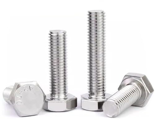 AHCA2 Stainless Steel Fully Threaded Hex Bolt (Setscrew) M8 8mm x 100mm (Pack of 10)