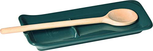 Emile Henry Eh970262 Repose Cuillère Céramique Bleu Feu Doux 22,5 X 10 X 2,5 cm
