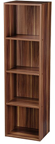 TOP Marques Collectibles Taylor & Brown® 1, 2, 3, 4 Tier Wooden Bookcase Shelving Display Storage Wood Shelf Shelves Unit (Teak, 4 Tier)