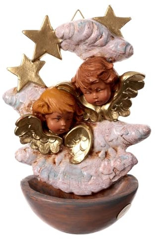 Holyart Acquasantiera Fontanini angioletti stelline materiale plastico