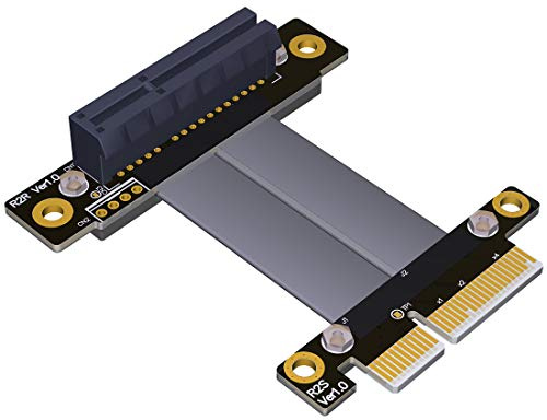 ADT-Link PCIe 3.0 x4 Extension Cable 32G/bps PCI Express 4x Graphic SSD RAID Extender Conversion Riser Card Vertical 270 R22SR (5CM)