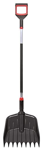 Pala rascador para nieve, con mango oval en aluminio revestido de goma RAKE LOADER , dimensiones (mm) 385x385x1460, color Negro