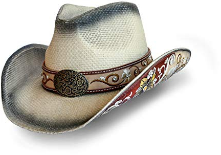 Stars und Stripes Westernhut Strohhut Paola (57/58)