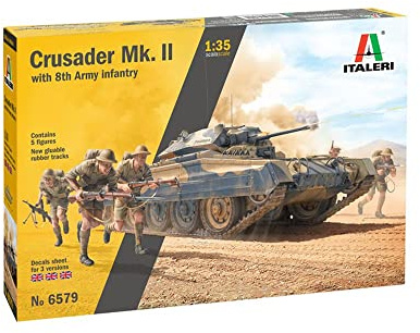 Italeri 6579S 1:35 Kreuzritter Mk.II mit Inf. ABB. (5), BAU, Standmodellbau, Basteln, Hobby, Kleben, Plastikbausatz, Mehrfarbig