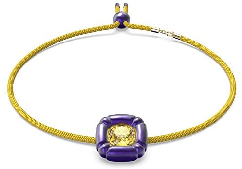 SWAROVSKI Dulcis Collier, boucles d'oreilles et bracelet Collection de bijoux en cristal, cristal rose, cristal jaune, cristal transparent, Una talla, Cristal, Pas de gemme